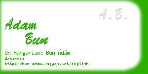 adam bun business card